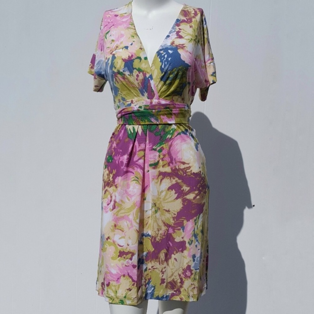 BCBGMaxAzria | NWT Pink Floral Print Dress Size XS